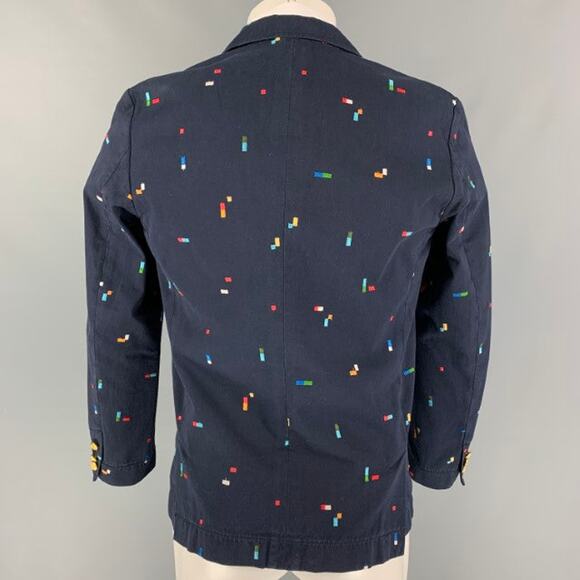 BAND OF OUTSIDERS Size 38 Multi-Color Embroidery Cotton Sport Coat - Picture 3 of 5